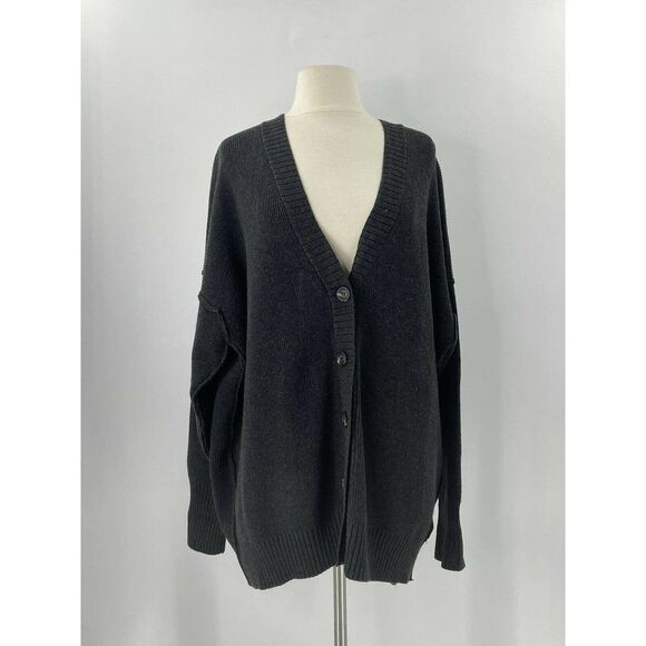 Free People East Side Oversized V-neck  Cardigan - Picture 2 of 12